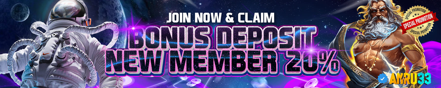 BONUS DEPOSIT NEW MEMBER 20%